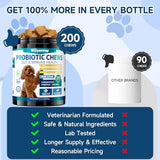 Probiotics for Dogs, 200 Soft Treats Dog Probiotics for Digestive Health & Immune System, Probiotic Chews for Dogs, Support Gut Health | Itchy Skin | Diarrhea | Gas Relief Treatment