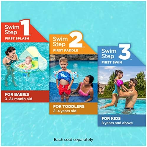 SwimWays Baby Spring Float Splash N Play, Baby Float with Canopy & UPF Protection, Baby Pool Toys & Swimming Pool Accessories for Kids 9-24 Months
