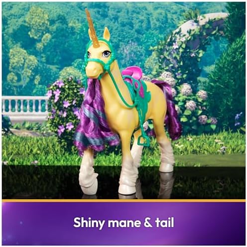 Unicorn Academy, Leaf with 2 Riding Accessories, 11”, Compatible with Ava, Dolls & Unicorn Toys for Girls Ages 4 and up