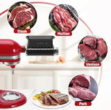Adjustable Thickness Meat Tenderizer Attachment for Kitchenaid Stand Mixers, Meat Tenderizer Tool, Steak Cuber Processor Accessories for Kitchen aide,Dishwasher Safe