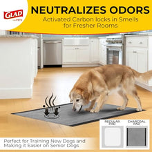 Load image into Gallery viewer, Glad for Pets JUMBOSIZE/XL Charcoal Puppy Pads, AllinOne Black Training Pads That ABSORB &amp; Neutralize Urine Instantly New &amp; Improved Quality, 50 Count (Pack of 1)
