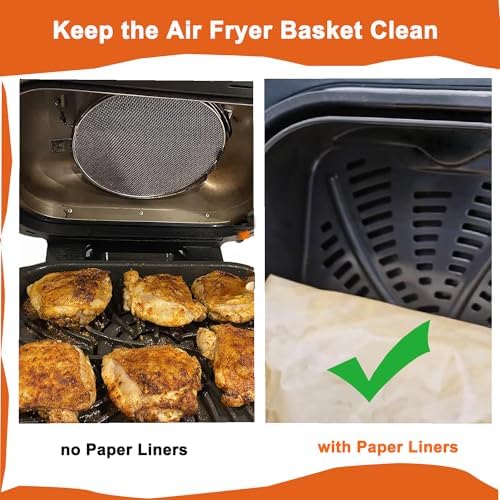 Air Fryer Parchment Paper Liners for Ninja FG551/DG551/IG651 Foodi Smart XL Indoor Grill, 100pcs Air Fryer Liners Disposable, Ninja Air Fryer Liners Foodi Grill Accessories