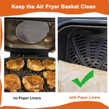 Air Fryer Parchment Paper Liners for Ninja FG551/DG551/IG651 Foodi Smart XL Indoor Grill, 100pcs Air Fryer Liners Disposable, Ninja Air Fryer Liners Foodi Grill Accessories