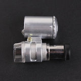 Microscope Accessories Kit 60x Handheld Mini Pocket Microscope Loupe LED Light Microscope Slides
