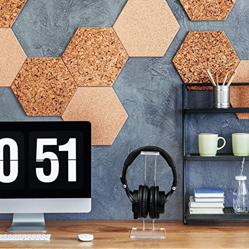Xuhal Acrylic Headphone Stand Headset Holder for Desk, Clear Acrylic Gaming Headset Stand Universal Headphone Holder for Desktop Display Office Accessories, with Metal Hardware(Rectangle)