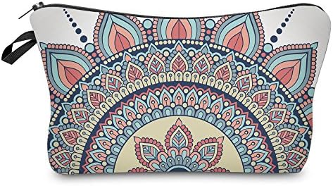 Deanfun Cosmetic Bag for Women, Mandala Flowers Waterproof Makeup Bags Roomy Toiletry Pouch Travel Accessories Gifts (50965)