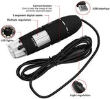 Microscope, USB Microscope Industrial Accessories, Portable Magnification, Builtin 8 LED Lights, for Phone Repair Jewelry Appraisal