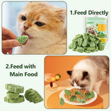 100g/3.52oz Cat Grass Treats, Cat Grass Teething Stick for Hairball Remove and Teeth Cleaning, Edible Cat Grass Stick Snack
