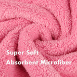 Pawyee Super Soft Fast-Drying Dog Towel Microfiber Bath Robe Design for Cats and Dogs (Medium, Pink Dino)