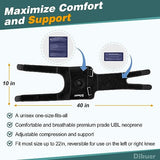 Knee Ice Pack Wrap Around Entire Knee After Surgery, Adjustable Velcro Knee Brace with 2 Size Reuseable Cold/Hot Gel Ice Pack for Knees Replacement with Cold Compression, Relief for Arthritis Pain