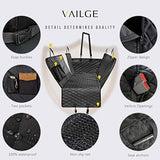 Vailge Dog Seat Cover for Back Seat, 100% Waterproof with Mesh Window, Scratch Prevent Anti-slip Dog Car Hammock, Standard