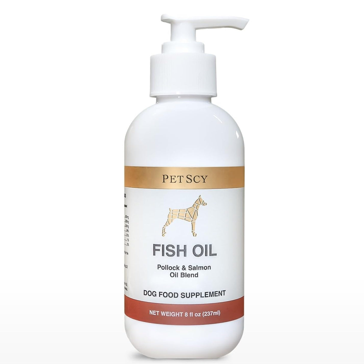 PetScy Omega-3 Fish Oil for Dogs – Supports Healthy Skin, Shiny Coat & Joint Mobility | Pure Wild-Caught Fish Oil with EPA & DHA | Natural Dog Supplement for All Breeds & Sizes – 8 fl oz