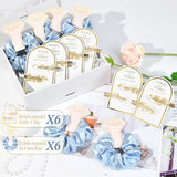 12 PCS Silk Satin Soft Blue Hair Accessories - Bridesmaid Proposal Favors with Hair Clips, Scrunchies, and Bridal Shower Gifts for Women and Girls