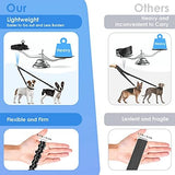 Double Dog Leash, No Tangle 360° Swivel Rotation Reflective Lead Attachment Bungee Extension Length Dual Two Dog Lead Splitter, Comfortable Shock Absorbing Walking Training for 2 Dogs