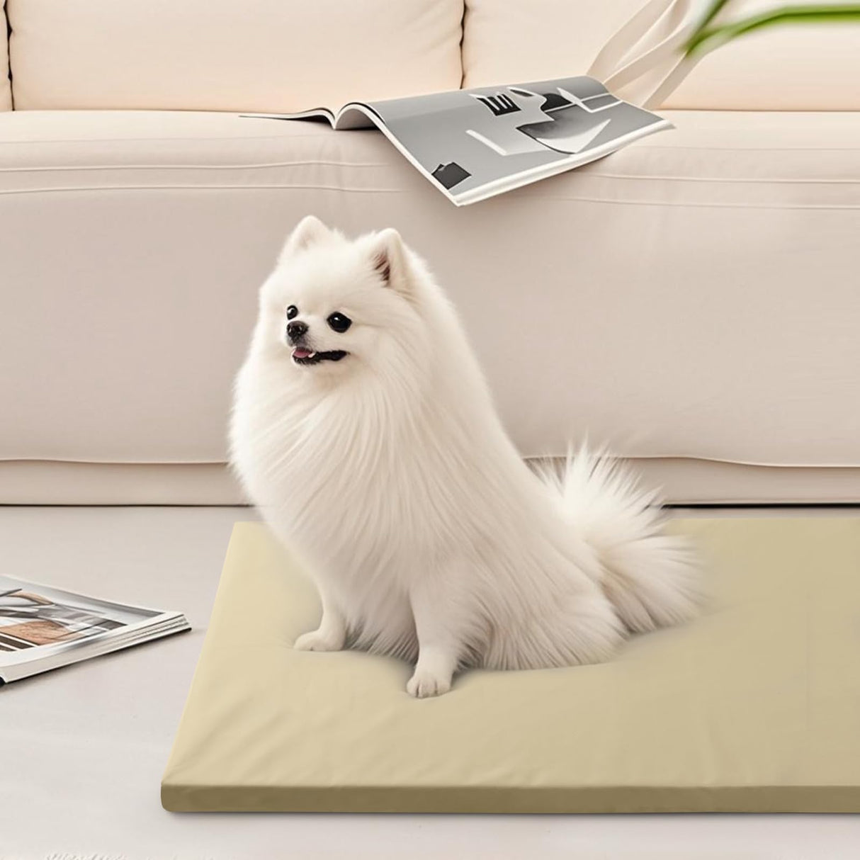 Liliowons Dog Mat,27"x 42"Dogs Crate Pad,Indoor Non-Slip & Waterproof Dog Mat,Easy Wipe Clean in Seconds，Sleeping for Floor,Car,Sofa,Crate