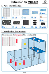 MODESLAB Guinea Pig Cages with Tarp and Bedding Pee Pad Liner, 2-Story Large Guinea Pig Playpen C&C Loft Cage for 2 Rabbit Bunny Chinchilla Small Animal Habitat for Indoor