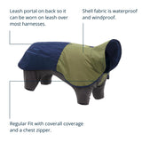 Ruffwear, Sun Shower Dog Raincoat Coverall, Waterproof & Windproof All-Weather Jacket with Full Coverage & Leg Straps, Lightweight & Reflective Dog Gear, Midnight Blue, XX-Small