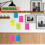 (12 Pack) Lined Sticky Notes 4x6 in,Large Notepads with Lines,Ruled Stickies Super Sticking Power,Office School Memo Note Pads Bright Colors,Post on Windows Doors,Recyclable,Easy to Write on