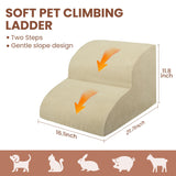 Dog Stairs for Small Dogs, High Density Foam Dog Steps, Extra Wide Non-Slip Pet Ramp for High Beds Or Couch, Soft Doggie Ladder for Dogs Injured, Older Pets, Small Cats