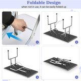 TRODEP 46" Dog Grooming Table Foldable Pet Grooming Tables with Adjustable Arm Noose Storage Mesh Tray Maximum Capacity Up to 330lbs Blue