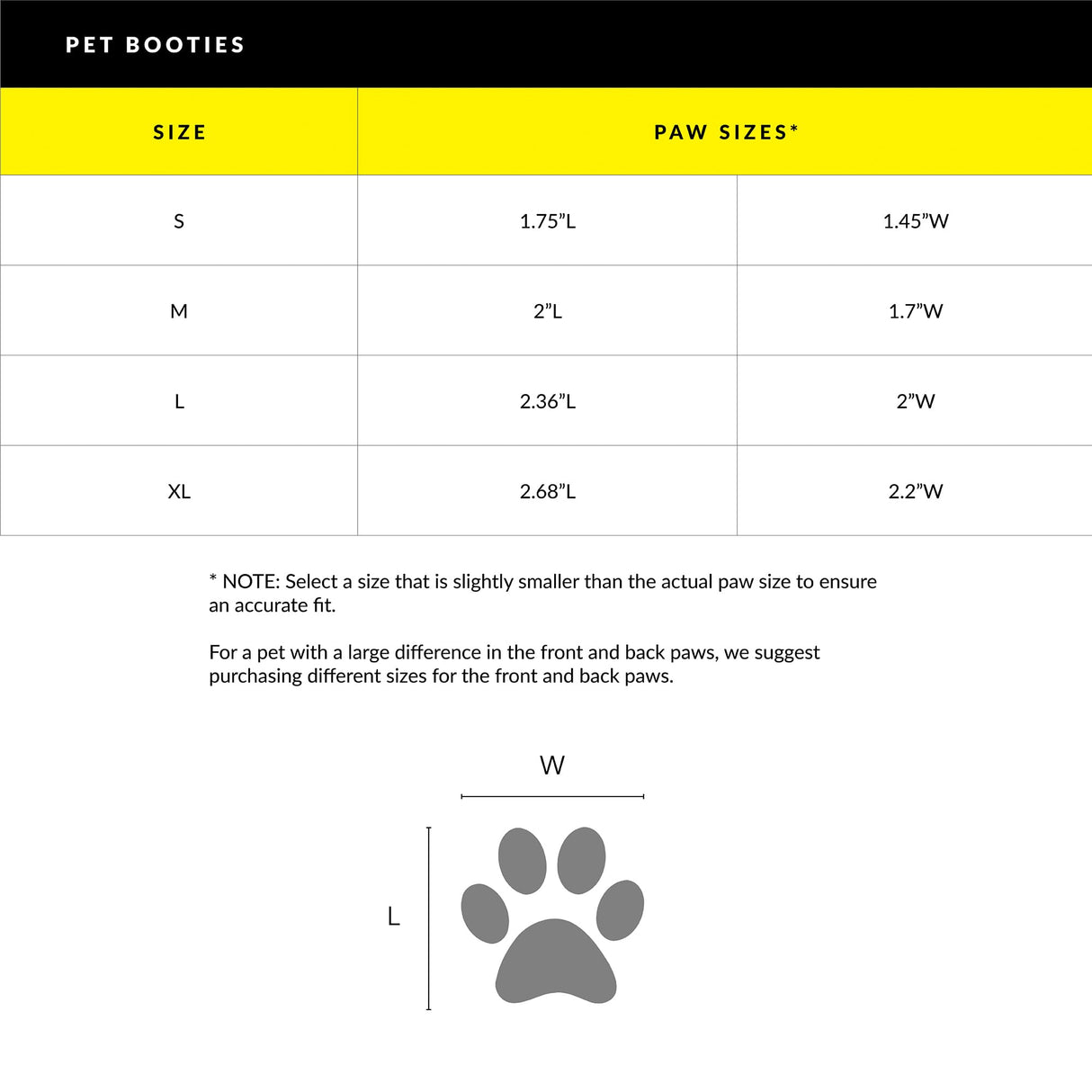 Body Glove Paw Protector Booties (Yellow, X-Large)