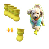 Ultra Soft Waterproof & Dirt-Resistant Yellow Dog Boots by Quality Life Hack (Plus One Free) - Size Extra Small
