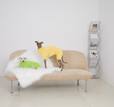 Dachshund Dog Fleece Jumpsuit Turtleneck Sweater, Suitable for Dachshunds, Winter Soft Cozy Dog Pajamas Clothes (Yellow, Medium)