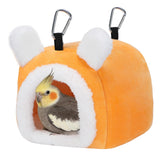 MEWTOGO Stable Warm Bird Nest - Winter Plush Comfortable Bird House with Strong Load-Bearing Mat & Wide Entry for Cage Accessories, Medium Birds Bed for Cockatiel Lovebirds Quaker