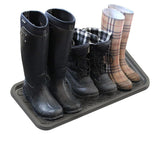Sun Dolphin Heavy Duty Plastic Shoe Tray, 36x17 Inches Water Resistant Shoe Mat for Indoor & Outdoor Use, Multipurpose Boot Mat for All Seasons (Black, Large)