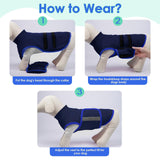 MIGOHI Dog Anxiety Relief Coat,Comfort Anxiety Vest for Dogs,Adjustable Anxiety Calming Wrap for Fireworks,Thunderstorms,Travel, Separation, Dog Anxiety Jacket for Small Dogs,XS,NavyBlue