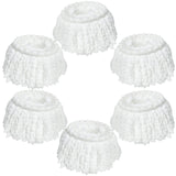 6 Pack Mop Heads Replacements, Compatible with FunClean Spin Mop & RinseWise Mop Bucket, Microfiber Spin Mop Head Refill Cleaning Supplie for Home Industrial and Commercial Use