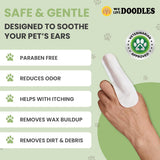 We Love Doodles Dog Ear Wipes - Pre Soaked Finger Ear Wipes for Dogs, Safe & Gentle Ear Cleaner for Dogs, Cleans & Deodorizes, Pet Wipes for Dogs, Dog Cleaning Wipes for Easy Grooming, 100 pcs
