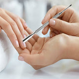 Cuticle Pusher Tools - Professional Nail Cuticle Pusher Cuticle Remover Cuticle Trimmer Spoon Shaped Nail Cleaner Dual Sided Metal Stainless Steel Manicure Pedicure for Women 4 Pack Set