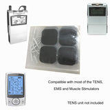 TENS Unit Pads 100Pcs Wired Self-Adhesive Electrodes Premium Replacement Pads for TENS Units - 2x2 Inches (2x2-100Pcs)