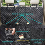 Dog Car Seat Cover for Back Seat Cover for Kids ISOFIX Car Seat Protector for Dogs Nonslip Water Proof Universal Fit Dog Car Seat Cover for Truck SUV(Large,Black)