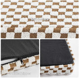 JOEJOY Dog Bed for Medium Dogs, Large Orthopedic Dog Bed with Removable Washable Cover, Cute Modern Plush & Memory Egg Crate Foam Dog Bed, 30 x 20 inch, Brown