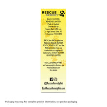 Load image into Gallery viewer, Rescue Remedy Pet Dropper - 10mL - Stress &amp; Tension Support for Dogs &amp; Cats with Bach Natural Flower Essences - Sedative-Free, Homeopathic Liquid Formula - For All Breeds, Ages &amp; Weights
