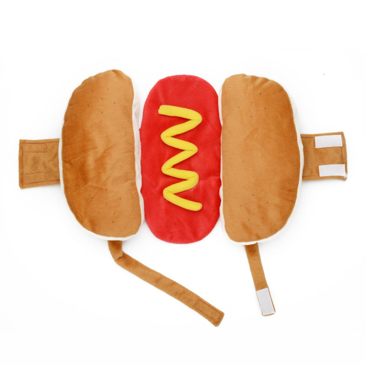 ISMARTEN Hot Dog Pet Costume, Fun Food Halloween Dog Cosplay, Christmas Costumes for Small Dogs, Puppies & Cats (Large, Red & Yellow)