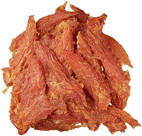 Amazon Brand – Wag Chewy Whole Muscle American Jerky Dog Treats – Chicken & Flaxseed (1 lb), Grain Free