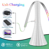 Rechargeable Fly Fans for Tables, Belfans Fly Fans for Outdoor Tables USB, Fly Fans to Keep Flies Away by Soft Blades, Food Fans for Camping, Picnic, Fishing, Fly Repellent Outdoor Patio, 3pcs, White