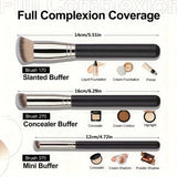3 Professional Foundation Concealer Brushes for BB Cream, Designed for Contouring Makeup, Women'S Beauty Tools