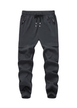 WaltZon Boy's Cargo Joggers Pants Youth Quick Dry Hiking Pull-On Lightweight Pants for Sports Outdoor with Zipper Pockets(3801-D.Gray10)