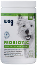 Load image into Gallery viewer, Amazon Brand - Wag Probiotic Supplement Chews for Dogs, Supports Digestive Health and Gut Flora, Natural Duck Flavor, 160 Count, Pack of 1
