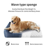 Tidore Orthopedic Dog Beds for Medium Dogs, Durable Egg Crate Foam Sofa Dog Bed wit Washable Removable Cover,Waterproof Lining,Pet Bed for Large Dogs (Dark Grey, 26.4" L x 21.7" W x 6.2" Th)