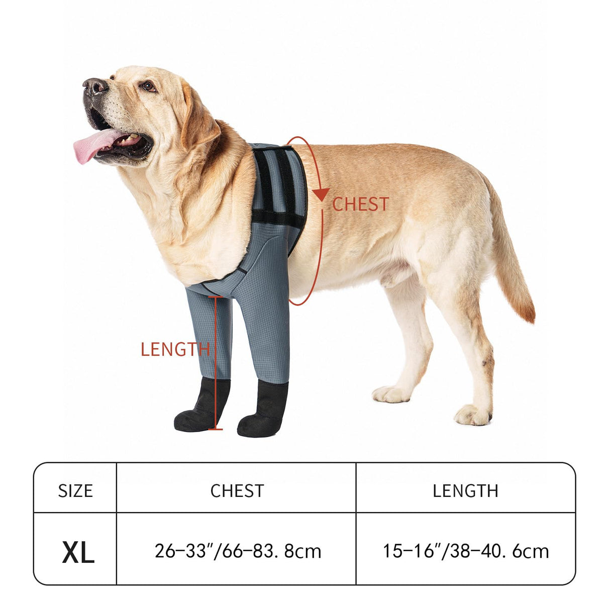 yrenoer Dog Socks & Boots - Waterproof Anti-Licking Paw Protectors with Non-Slip Bottom, Post-Surgery Recovery Sleeves for Wound Protection (Grey, XL)