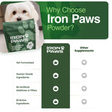 Iron Paws Human-Grade Superfood For Dogs, Premium Greens Powder Supplement For Dental Health, Longevity, Hip & Joint, Gut Health, Allergies, Immune Support, Skin & Coat - 3.5 oz Nutrient Dense Formula