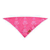 GOHAPPYPets Dog Birthday Set - Premium Durable Adjustable Fabric Dog Bandana + Birthday Hat + Balloons + Banners with Pink & White Birthday Vibe Design for Small Medium Large Dogs(Small)