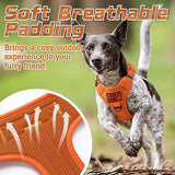 rabbitgoo Tactical Dog Harness for Large Dogs, No Pull Military Service Vest with Handle & Molle, Easy Control for Training Walking, Adjustable Reflective Straps, Orange, L