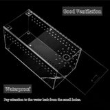 Tlence Acrylic Tarantula Enclosure Terrarium, 8" x 4" x 4" Small Magnetic Reptile Tank, Micro Spider Breeding Habitat Cage, Clear Ventilated Lizard Display Box for Hermit Crab Invertebrates Scorpion