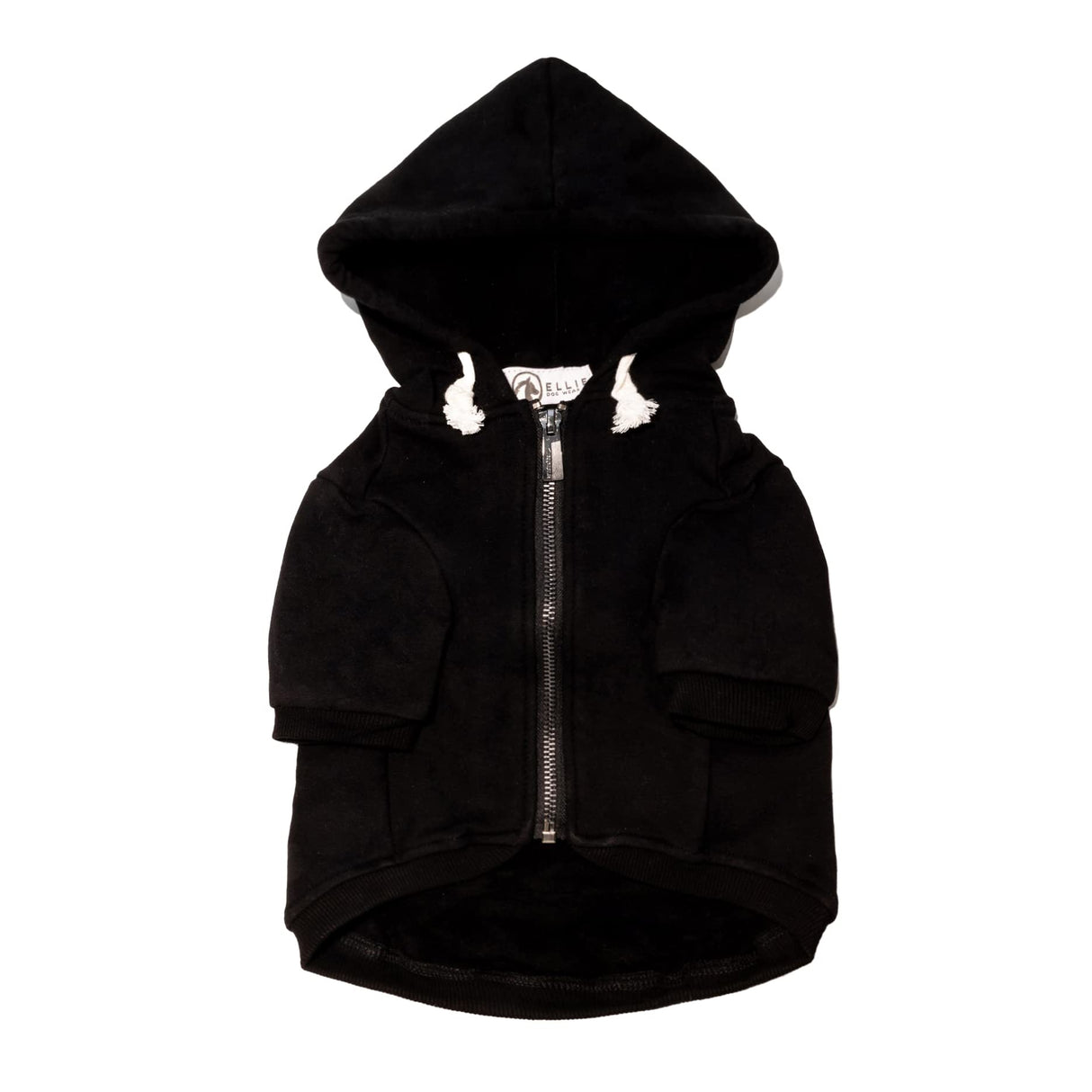 Ellie Dog Wear Zip Up Adventure Dog Hoodie with Hook & Loop Pockets and Adjustable Drawstring Hood - XXS to XXL - Multiple Colors - Comfortable & Versatile Dog Hoodies (Black, XXS)